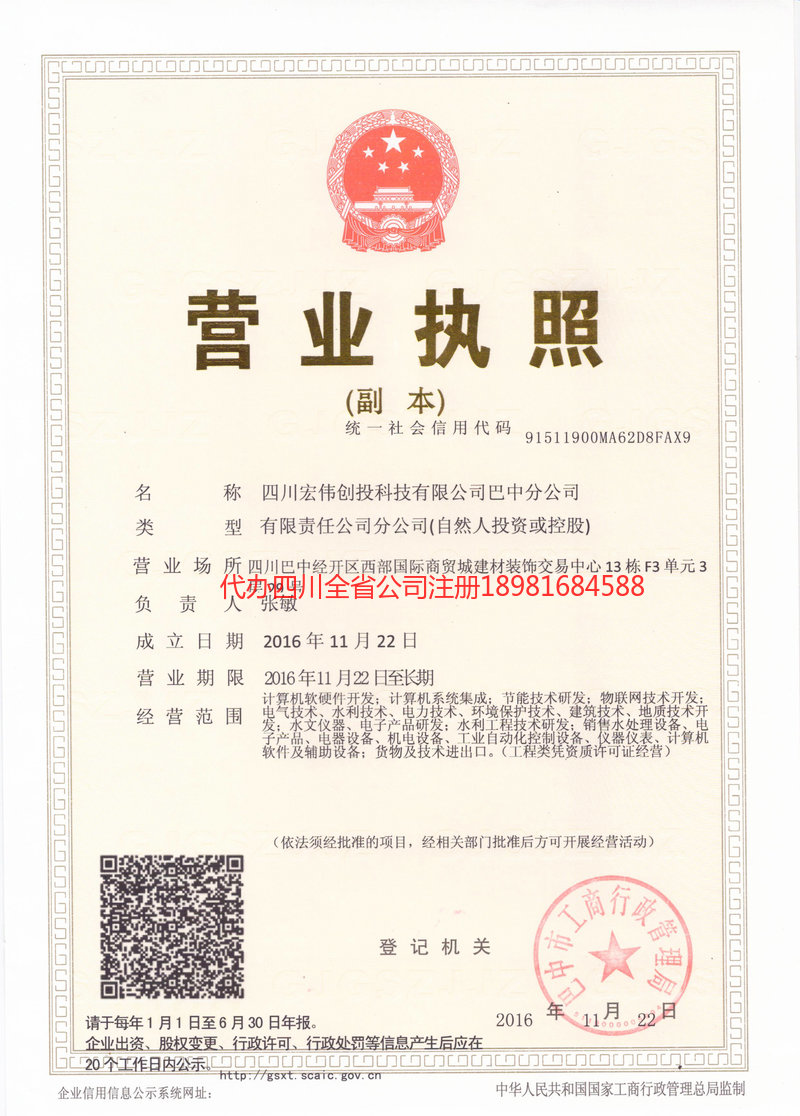 廉江廉江宏伟创投科技有限公司